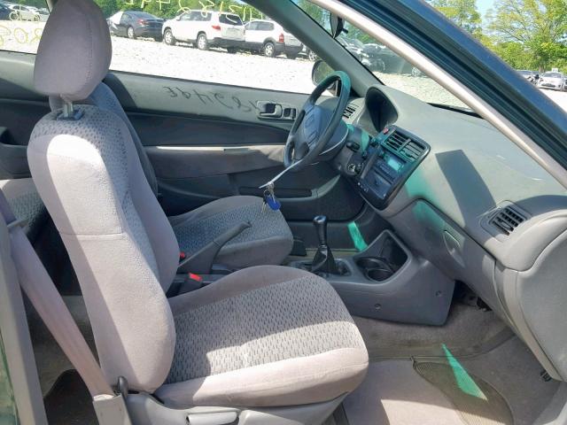 1HGEJ6120YL035865 - 2000 HONDA CIVIC DX GREEN photo 5