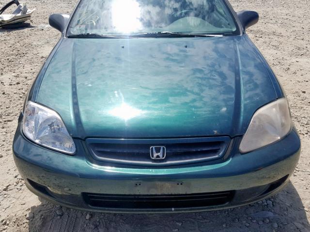 1HGEJ6120YL035865 - 2000 HONDA CIVIC DX GREEN photo 7