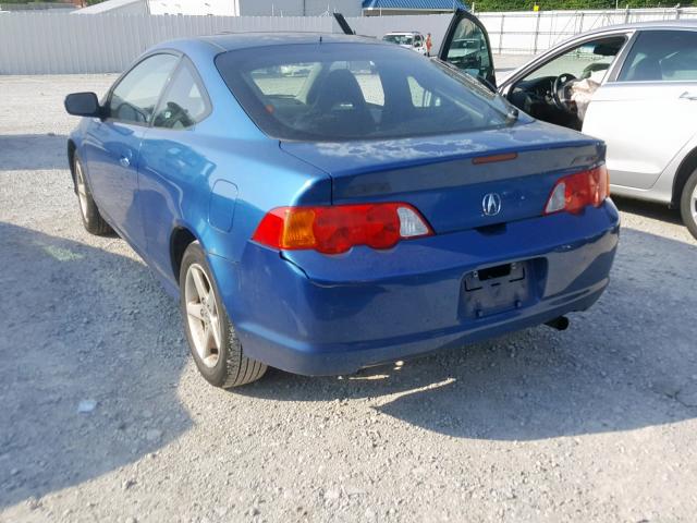 JH4DC53004S007718 - 2004 ACURA RSX TYPE-S BLUE photo 3