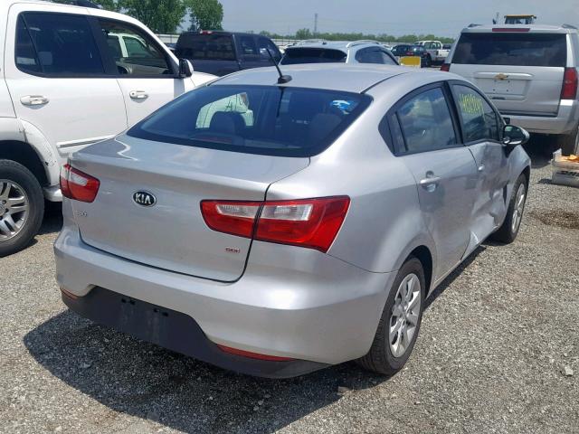 KNADM4A32G6641550 - 2016 KIA RIO LX SILVER photo 4