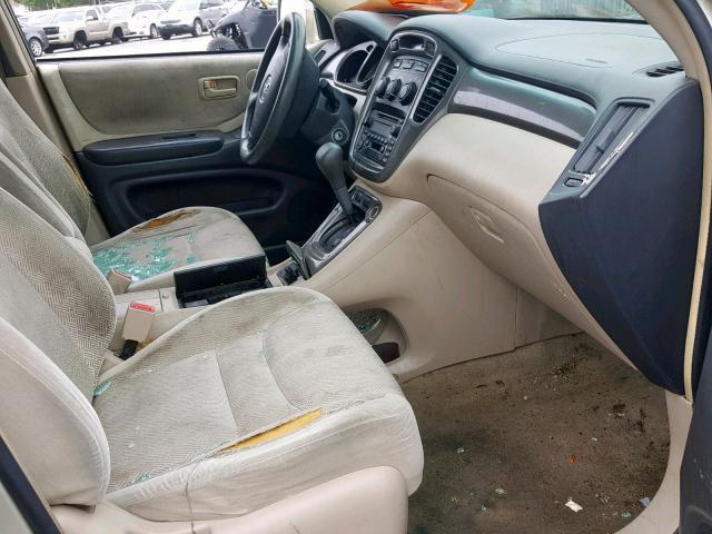 JTEGD21A730066793 - 2003 TOYOTA HIGHLANDER GOLD photo 5