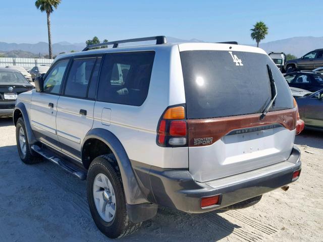 JA4LS31R72P000393 - 2002 MITSUBISHI MONTERO SP SILVER photo 3