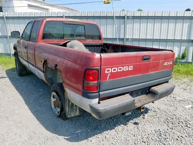 3B7KF2366XG145925 - 1999 DODGE RAM 2500 MAROON photo 3