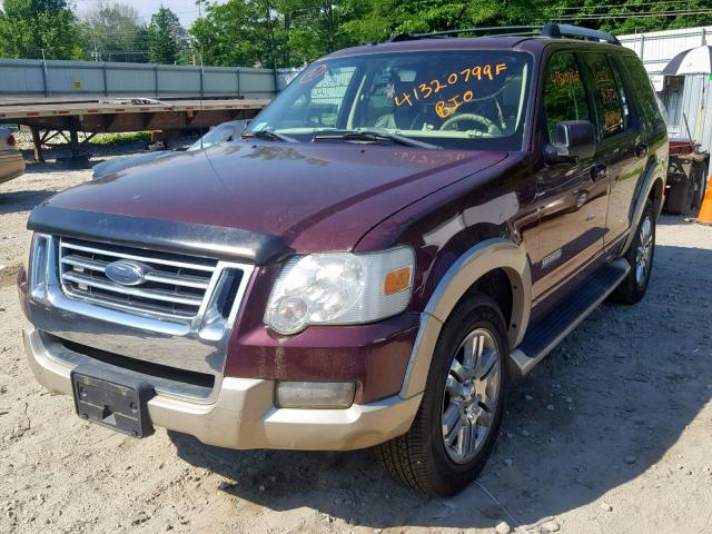 1FMEU74846UB56218 - 2006 FORD EXPLORER E MAROON photo 2