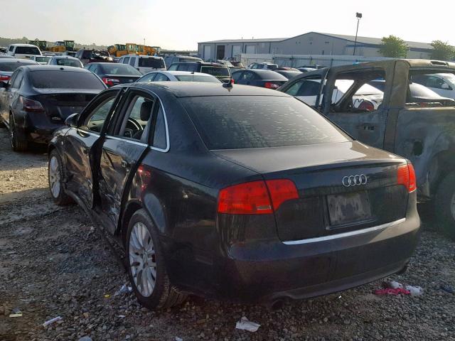 WAUAF78E08A139303 - 2008 AUDI A4 2.0T BLACK photo 3