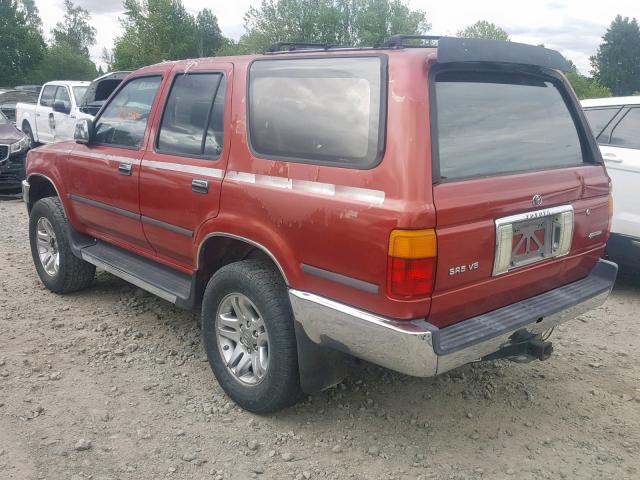 JT3VN29V7N9000747 - 1992 TOYOTA 4RUNNER VN RED photo 3