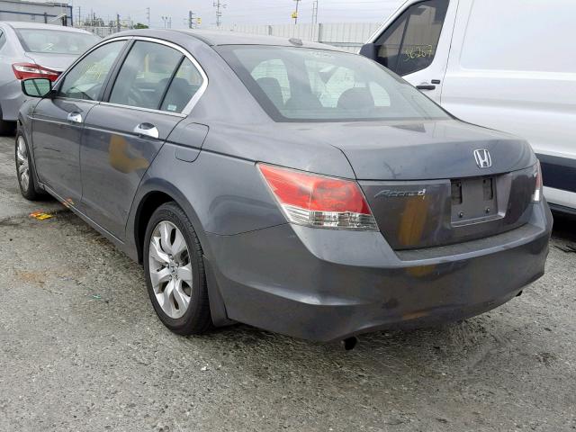 1HGCP36858A070138 - 2008 HONDA ACCORD EXL GRAY photo 3