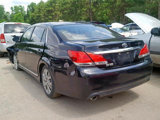 4T1BK3DB0BU386832 - 2011 TOYOTA AVALON BAS BLACK photo 3