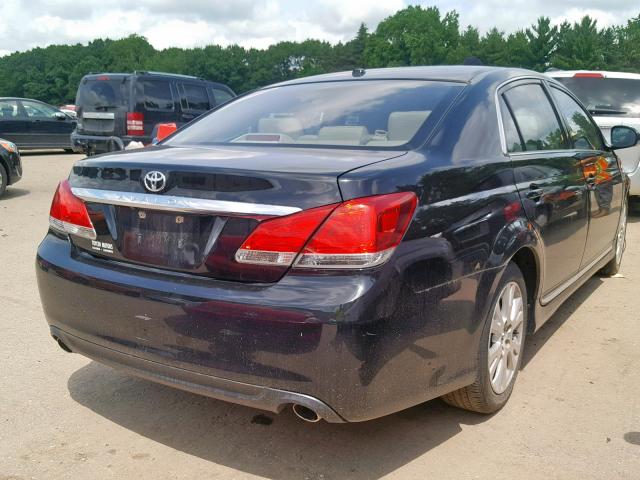 4T1BK3DB0BU386832 - 2011 TOYOTA AVALON BAS BLACK photo 4