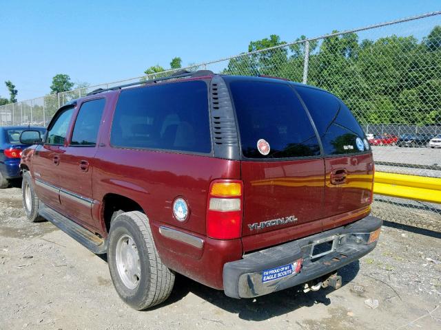 3GKFK16T5YG108668 - 2000 GMC YUKON XL K MAROON photo 3