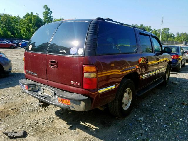 3GKFK16T5YG108668 - 2000 GMC YUKON XL K MAROON photo 4