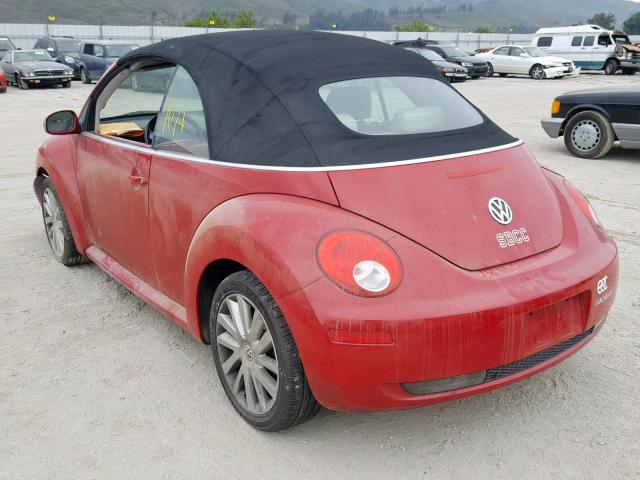 3VWRG3AL3AM009316 - 2010 VOLKSWAGEN NEW BEETLE წითელი ფოტო 3