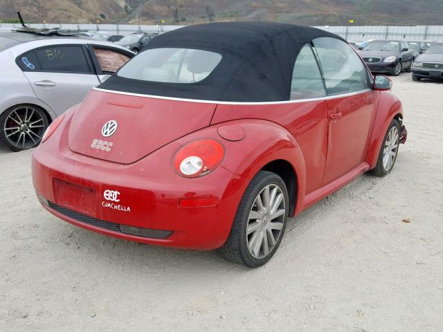 3VWRG3AL3AM009316 - 2010 VOLKSWAGEN NEW BEETLE წითელი ფოტო 4