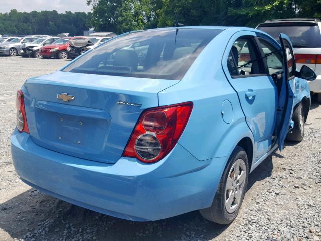 1G1JA5SH0E4154833 - 2014 CHEVROLET SONIC LS BLUE photo 4
