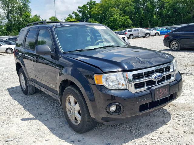 1FMCU03ZX8KB46400 - 2008 FORD ESCAPE XLT BLACK photo 1