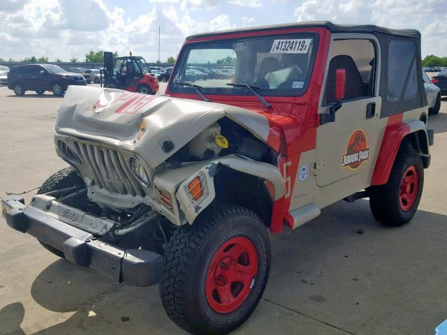 1J4FY19S7WP784524 - 1998 JEEP WRANGLER / TWO TONE photo 2