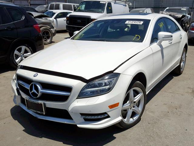 WDDLJ7DB7EA107505 - 2014 MERCEDES-BENZ CLS 550 WHITE photo 2