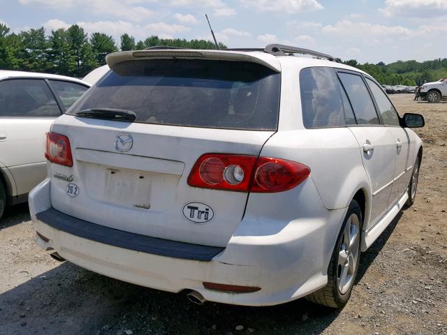 1YVHP82D645N69242 - 2004 MAZDA 6 S WHITE photo 4