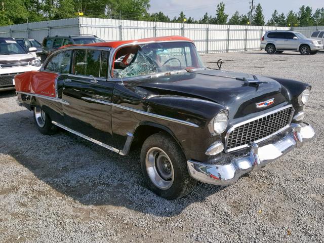 VB55A022757 - 1955 CHEVROLET BEL AIR BLACK photo 1