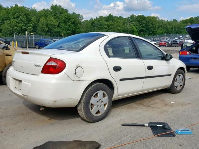 1B3ES26C24D612004 - 2004 DODGE NEON BASE WHITE photo 4