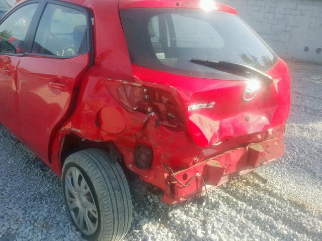 JM1DE1KY3E0174115 - 2014 MAZDA MAZDA2 SPO RED photo 9