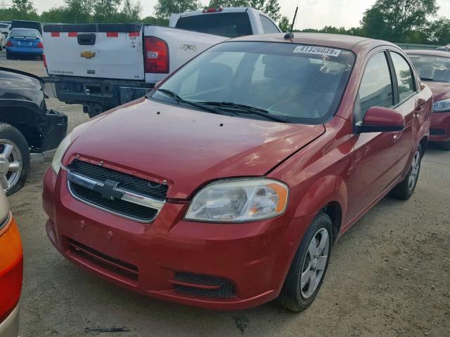 KL1TD5DE4BB247301 - 2011 CHEVROLET AVEO LS MAROON photo 2