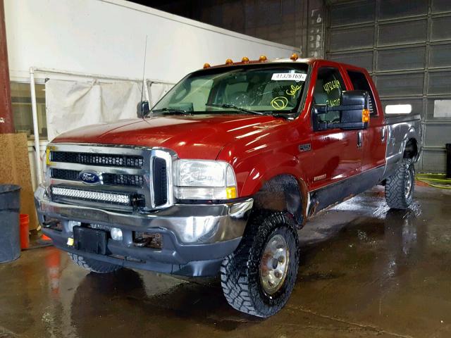 1FTSW31P63EB59410 - 2003 FORD F350 SRW S RED photo 2
