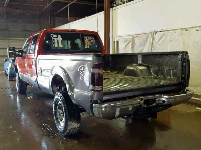 1FTSW31P63EB59410 - 2003 FORD F350 SRW S RED photo 3