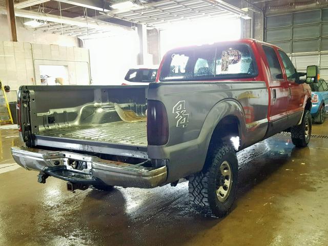 1FTSW31P63EB59410 - 2003 FORD F350 SRW S RED photo 4