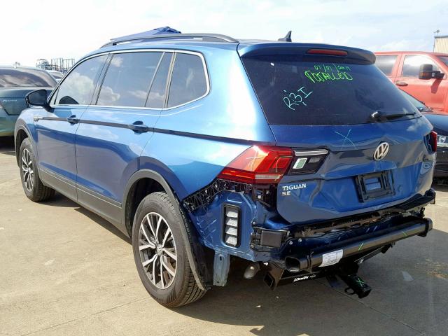 3VV2B7AX2KM025412 - 2019 VOLKSWAGEN TIGUAN SE BLUE photo 3