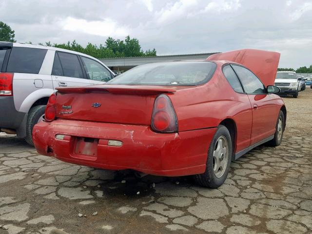 2G1WW12E959238216 - 2005 CHEVROLET MONTE CARL წითელი ფოტო 4