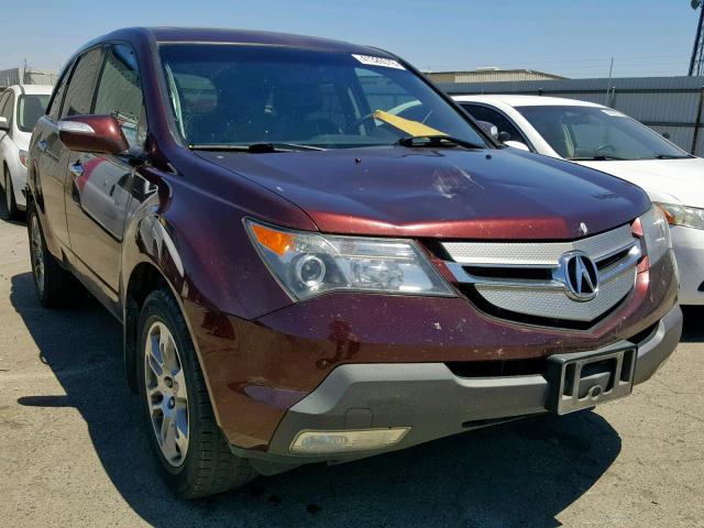 2HNYD28208H528843 - 2008 ACURA MDX MAROON photo 1