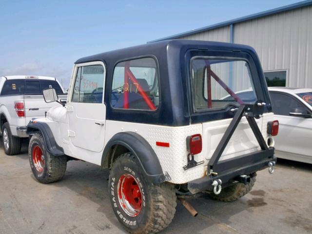 J0M93AB723506 - 1980 JEEP CJ7 WHITE photo 3