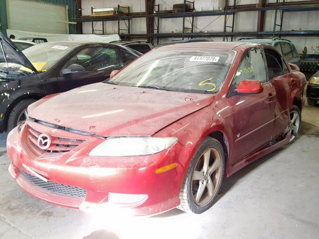 1YVHP80D145N87652 - 2004 MAZDA 6 S BURGUNDY photo 2