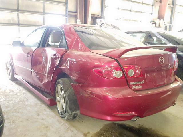 1YVHP80D145N87652 - 2004 MAZDA 6 S BURGUNDY photo 3