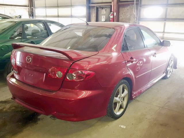 1YVHP80D145N87652 - 2004 MAZDA 6 S BURGUNDY photo 4