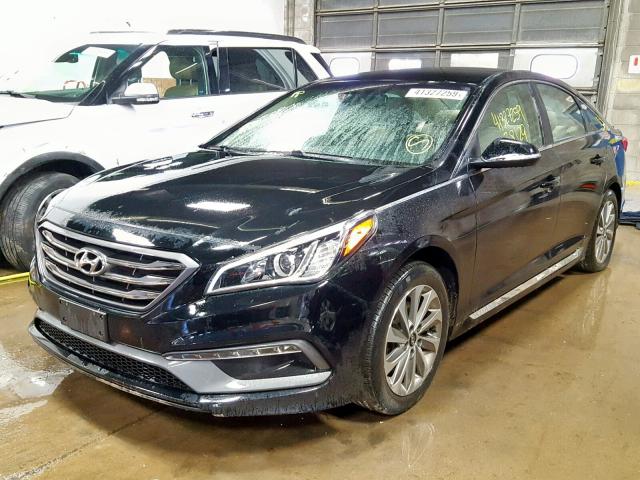 5NPE34AF7FH099516 - 2015 HYUNDAI SONATA SPO BLACK photo 2