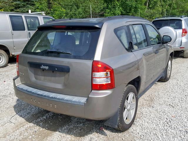 1J8FF47W08D557501 - 2008 JEEP COMPASS SP TAN photo 4