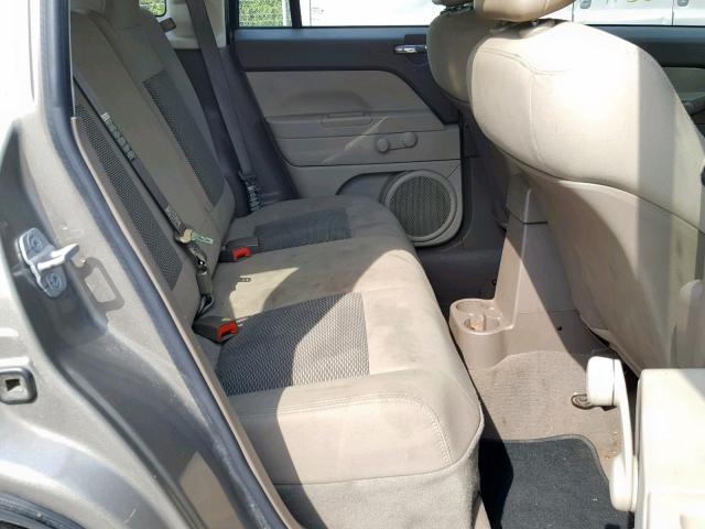 1J8FF47W08D557501 - 2008 JEEP COMPASS SP TAN photo 6