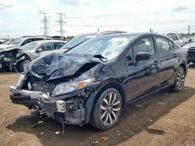 19XFB2F98FE045306 - 2015 HONDA CIVIC EXL BLACK photo 2