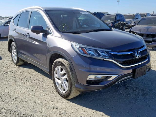 2HKRM4H78FH647195 - 2015 HONDA CR-V EXL GRAY photo 1