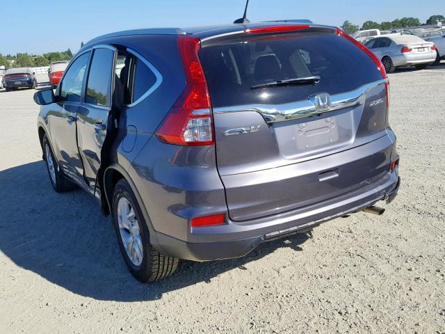 2HKRM4H78FH647195 - 2015 HONDA CR-V EXL GRAY photo 3