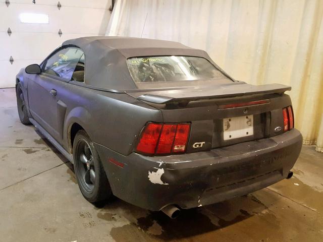 1FAFP45X72F210815 - 2002 FORD MUSTANG GT BLACK photo 3