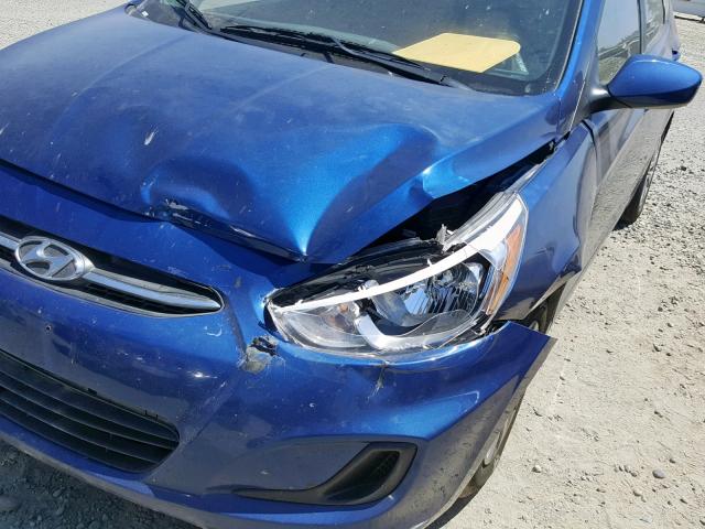 KMHCT5AE3GU269426 - 2016 HYUNDAI ACCENT SE BLUE photo 9