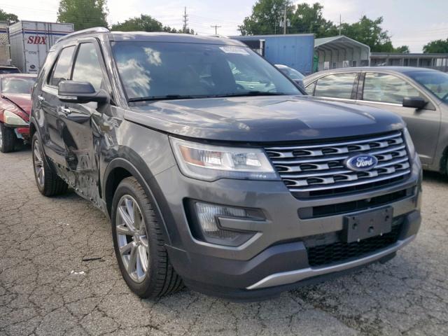 1FM5K7F84GGA48202 - 2016 FORD EXPLORER L GRAY photo 1