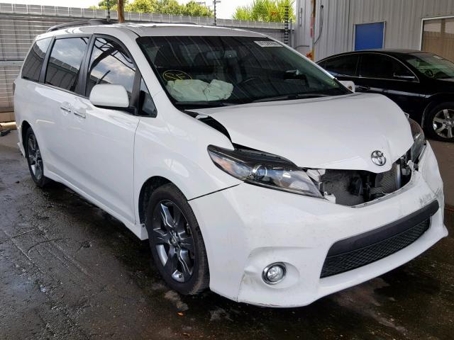 5TDXK3DC2GS711396 - 2016 TOYOTA SIENNA SE WHITE photo 1