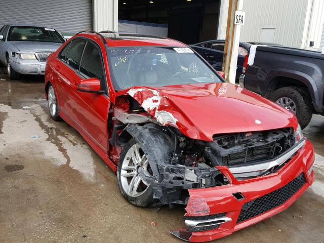 WDDGF4HB5DA775037 - 2013 MERCEDES-BENZ C 250 RED photo 1