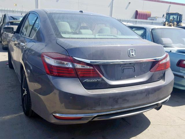 1HGCR2F87GA142573 - 2016 HONDA ACCORD EXL GRAY photo 3