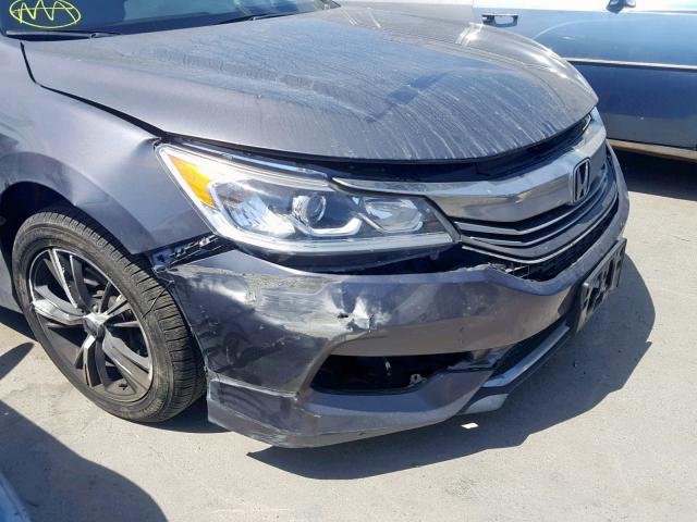 1HGCR2F87GA142573 - 2016 HONDA ACCORD EXL GRAY photo 9