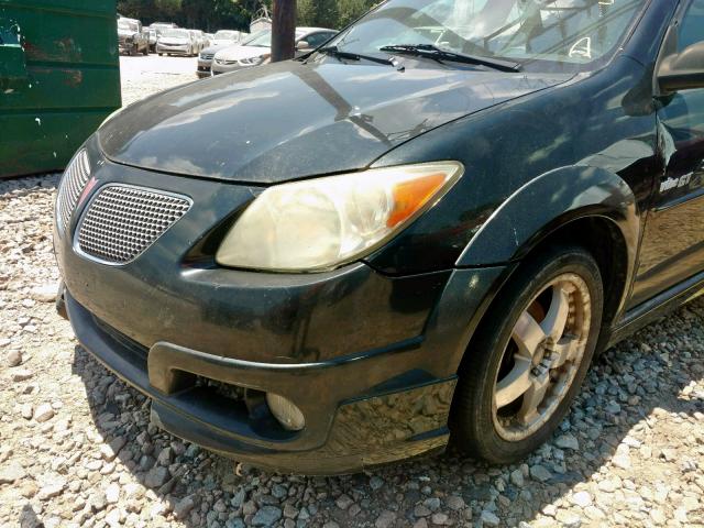 5Y2SN63L85Z405500 - 2005 PONTIAC VIBE GT BLACK photo 9